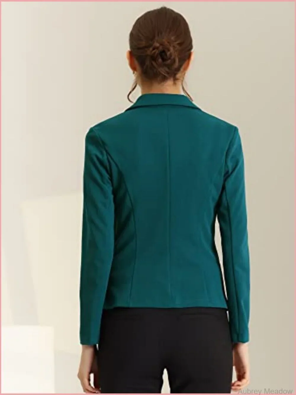 Women's Work Office Blazer Stretch Lapel Collar Long Sleeve Jacket Suit Blazer